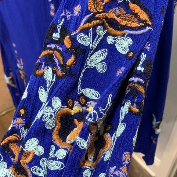 Free People Dress “Oxford Embroidered Mini” (Blue) - Picture 10 of 11